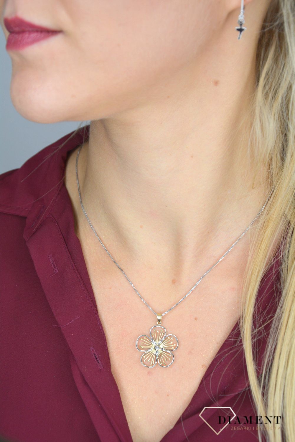 Złoty łańcuszek 585 Białe Złoto Lisi ogon 1 mm OUŁ000000-088B 585 1mm ✅ Złoty łańcuszek został wykonany z najwyższej jakości białego złota, próby 585.jpg